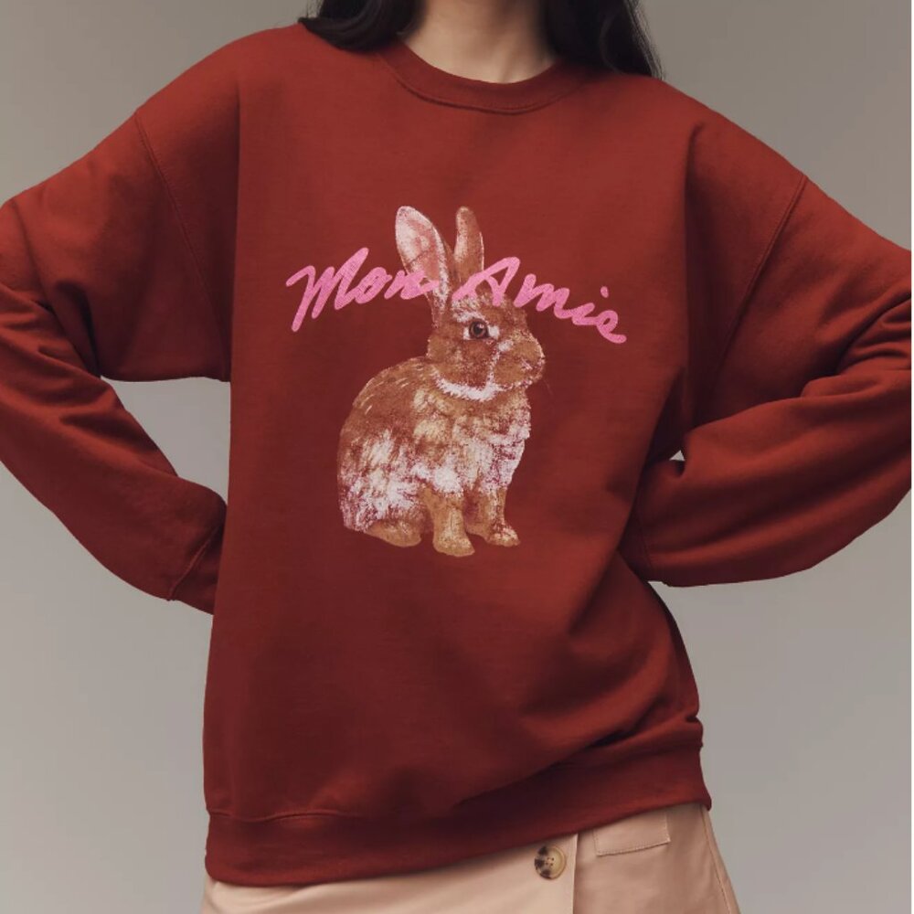 By Anthropologie Graphic Pullover Sweatshirt